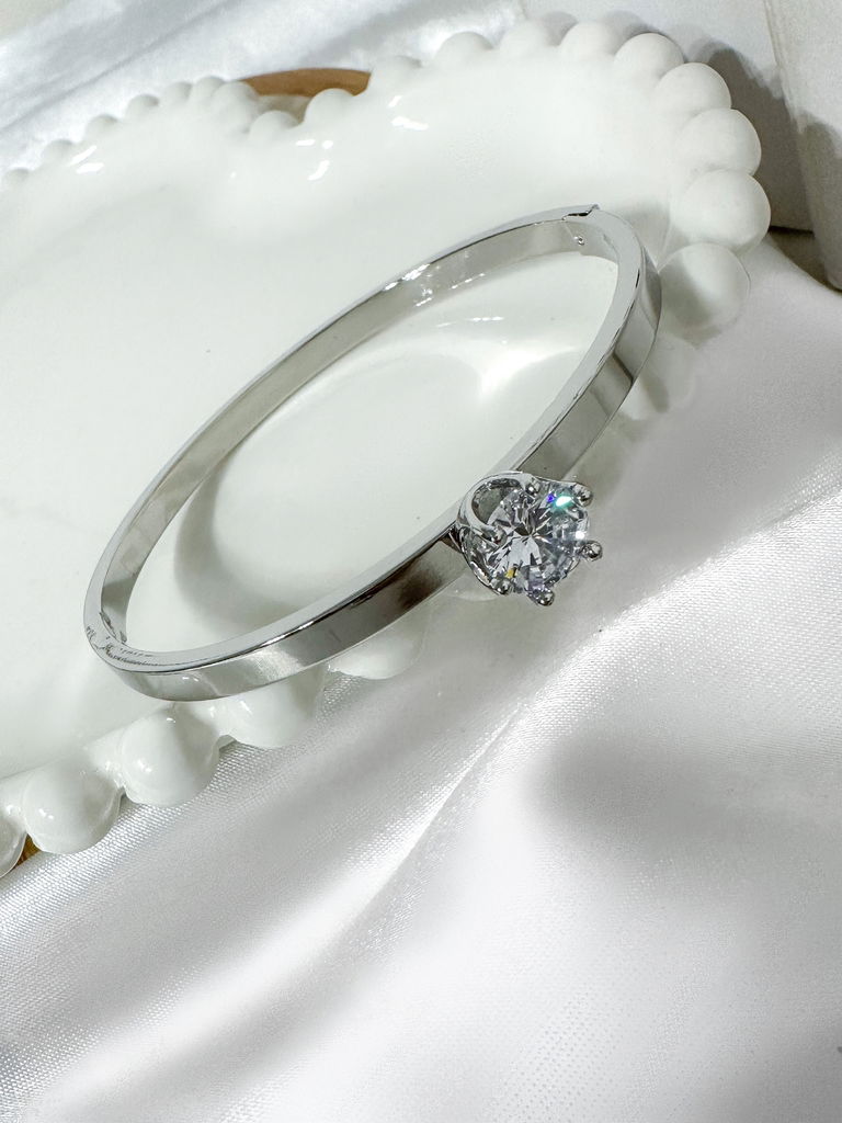 Bracelete com ponto de luz folheado a ouro 18k e prata