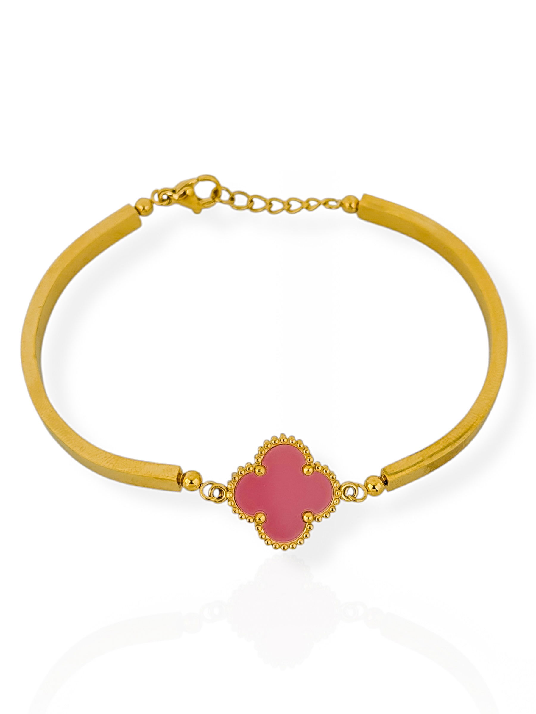 Bracelete de Aço Inoxidavel Folheado a Ouro 18k e Prata Inspiração Vg. Moderno