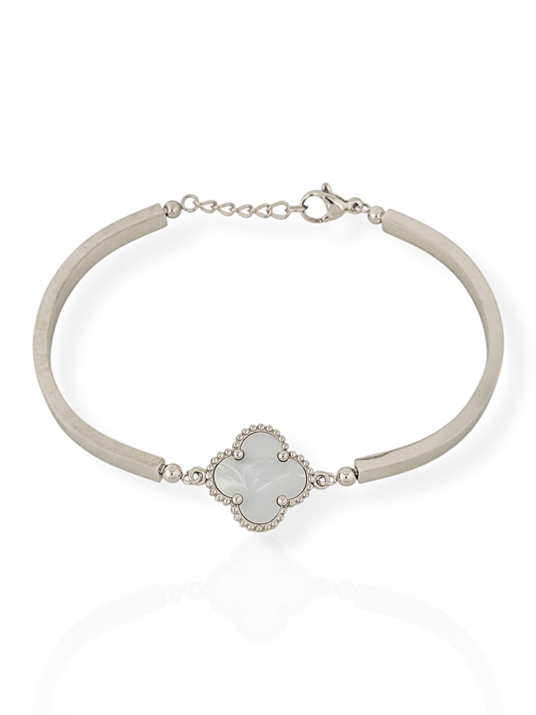 Bracelete de Aço Inoxidavel Folheado a Ouro 18k e Prata Inspiração Vg. Moderno