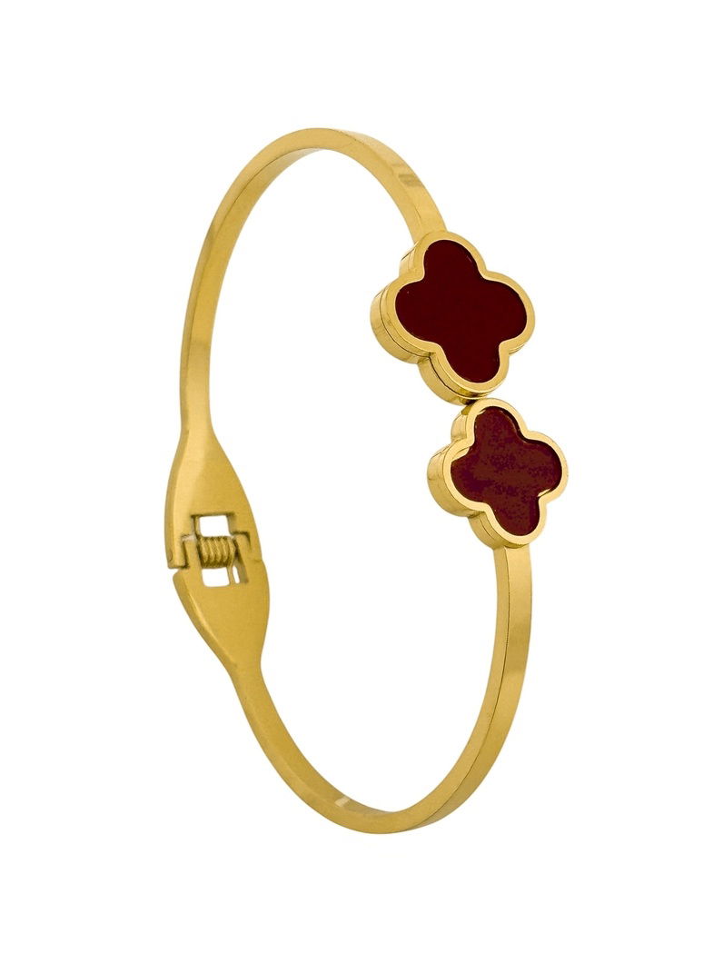 Bracelete De Aço Inoxidavel Ouro 18k Duo Inspiração Vg.