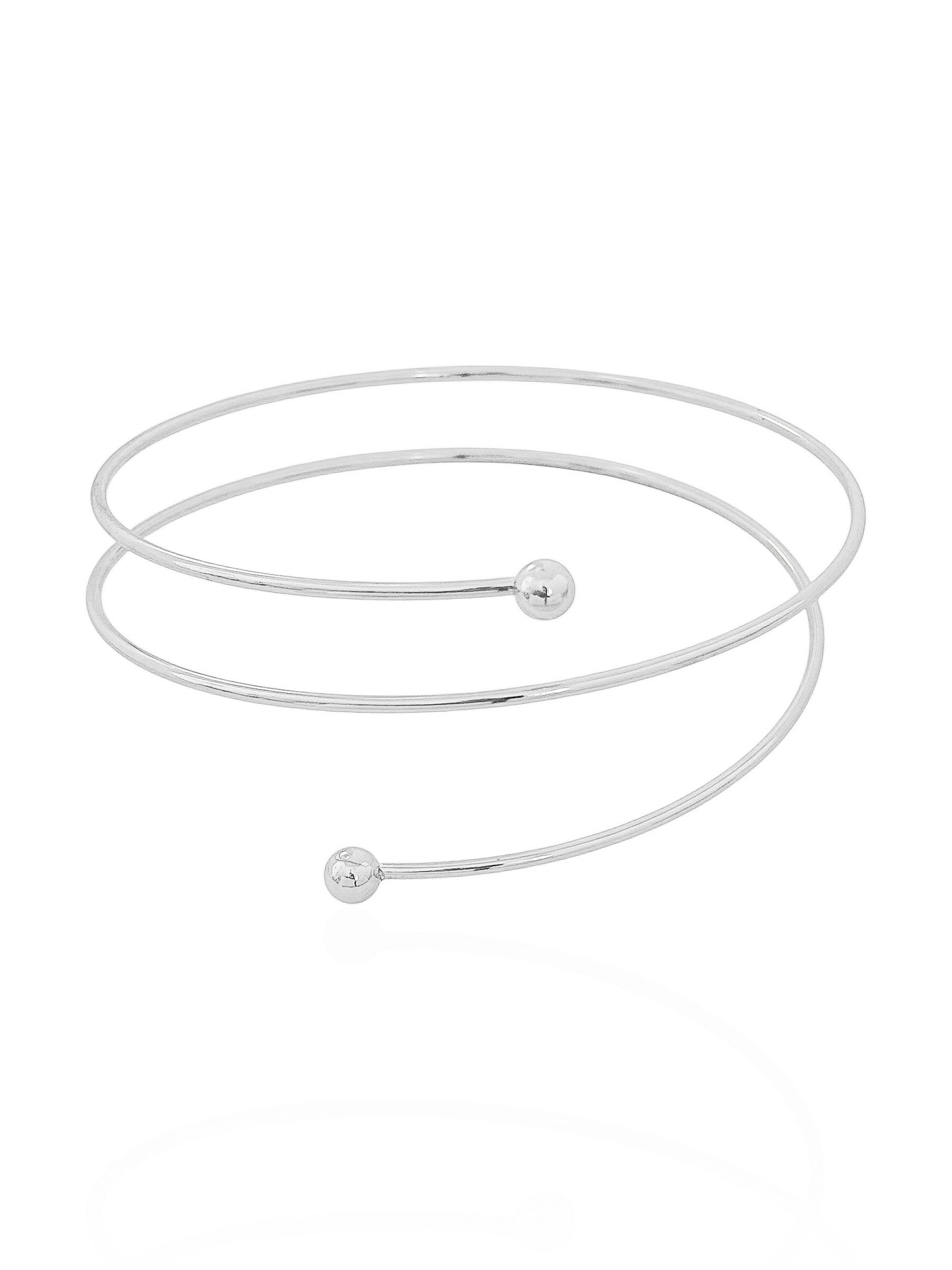 Bracelete de Bíceps Folheado a Ouro 18k e Prata Aro com Esferas