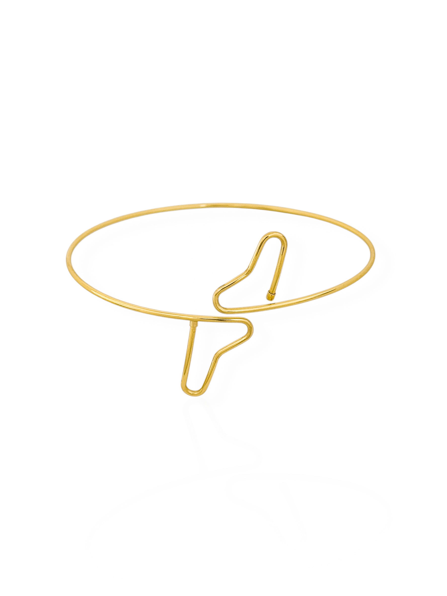 Bracelete de Bíceps Folheado a Ouro 18k e Prata Aro Coração