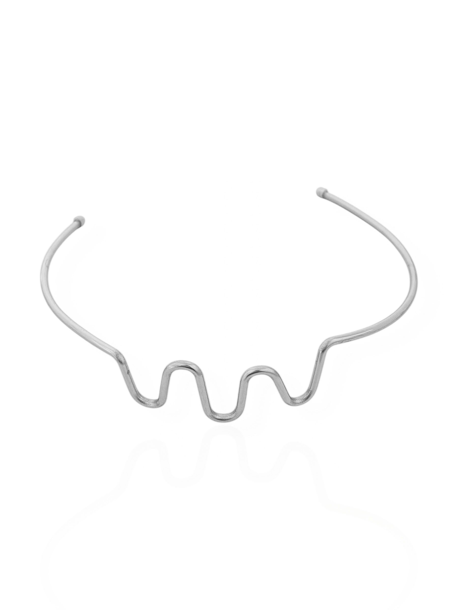 Bracelete de Bíceps Folheado a Ouro 18k e Prata Aro Ondulado