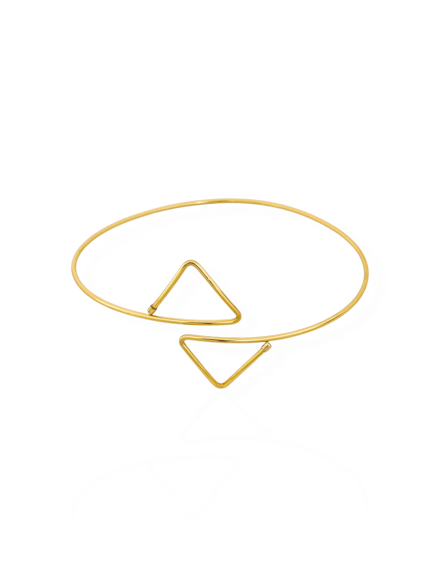 Bracelete de Bíceps Folheado a Ouro 18k e Prata Aro Triangular