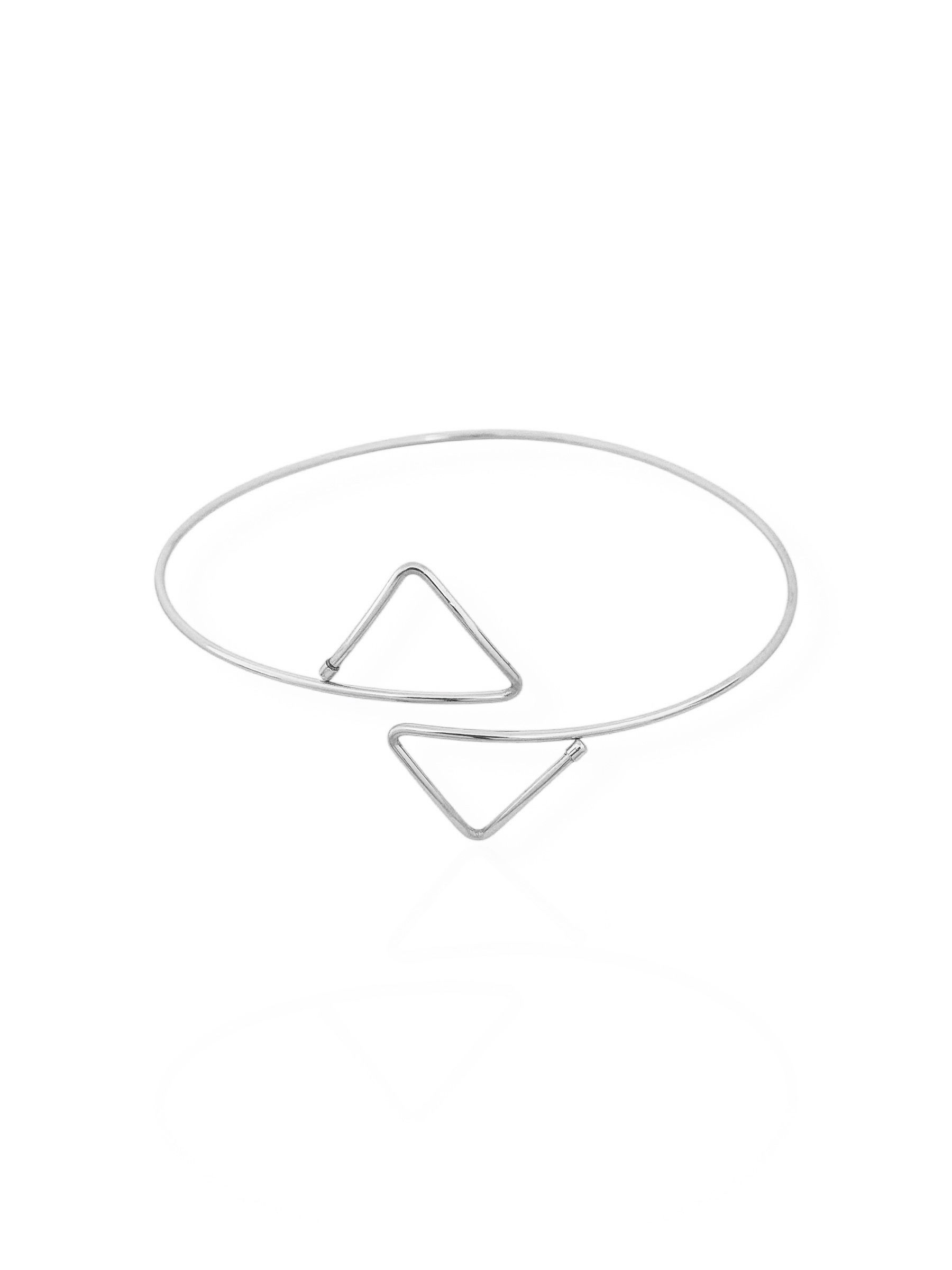 Bracelete de Bíceps Folheado a Ouro 18k e Prata Aro Triangular