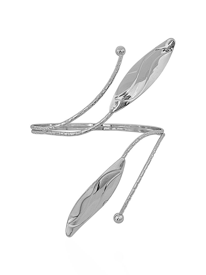 Bracelete de Bíceps Folheado a Ouro 18k e Prata Design Petala Detalhada