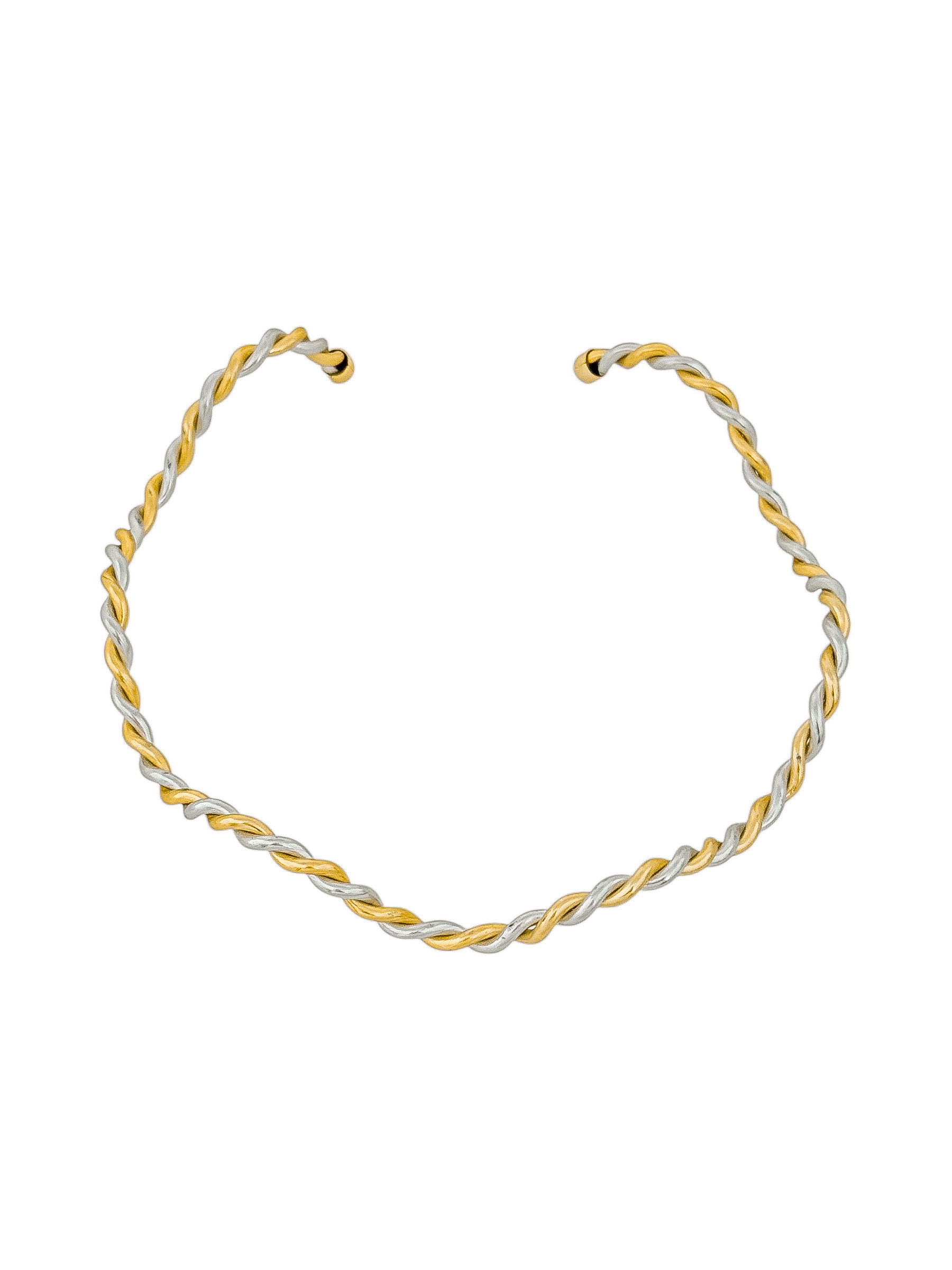 Bracelete de Bíceps Folheado a Ouro 18k e Prata Mix Banho Torcido