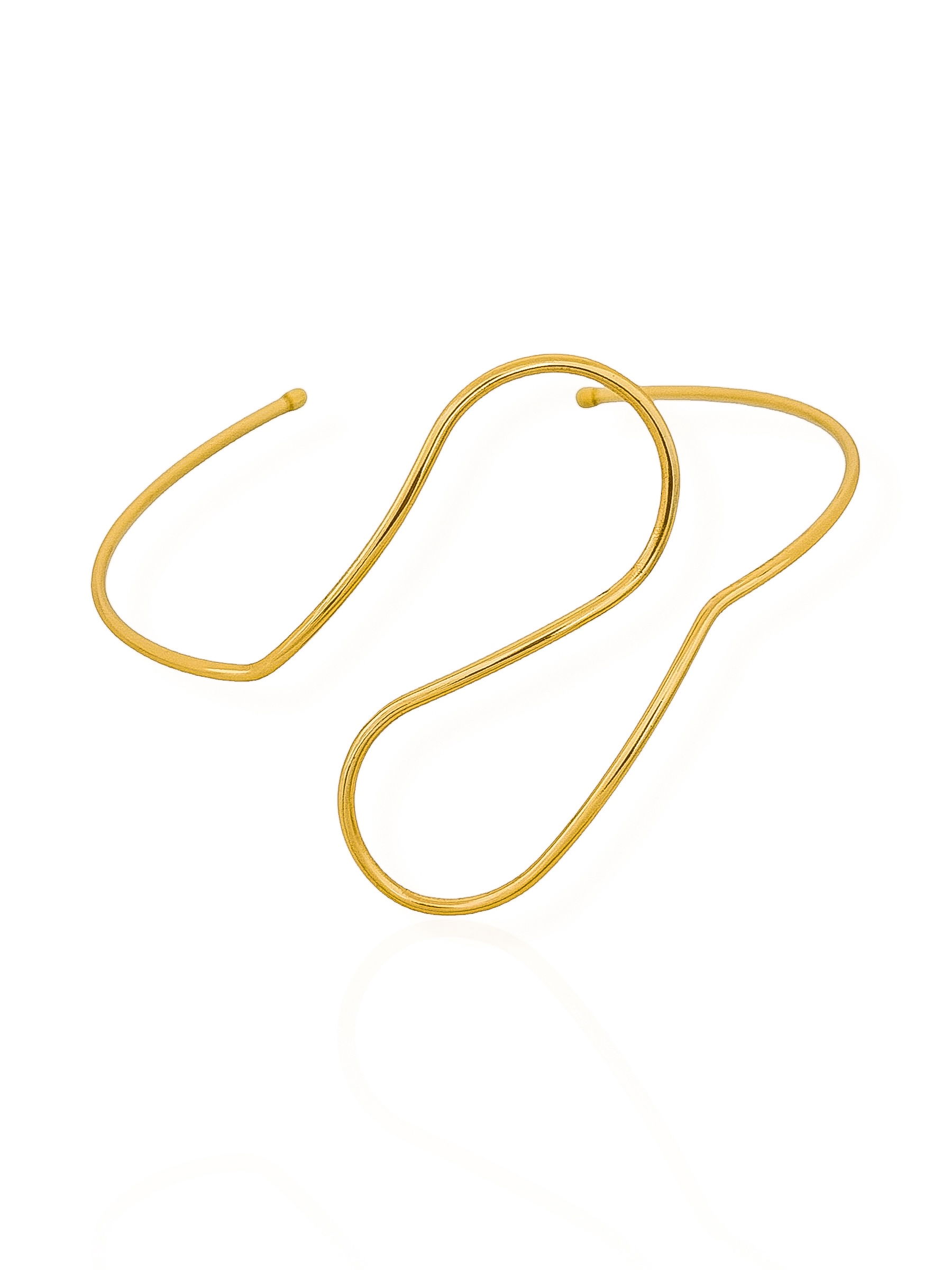 Bracelete de Bíceps Folheado a Ouro 18k e Prata Ondulado