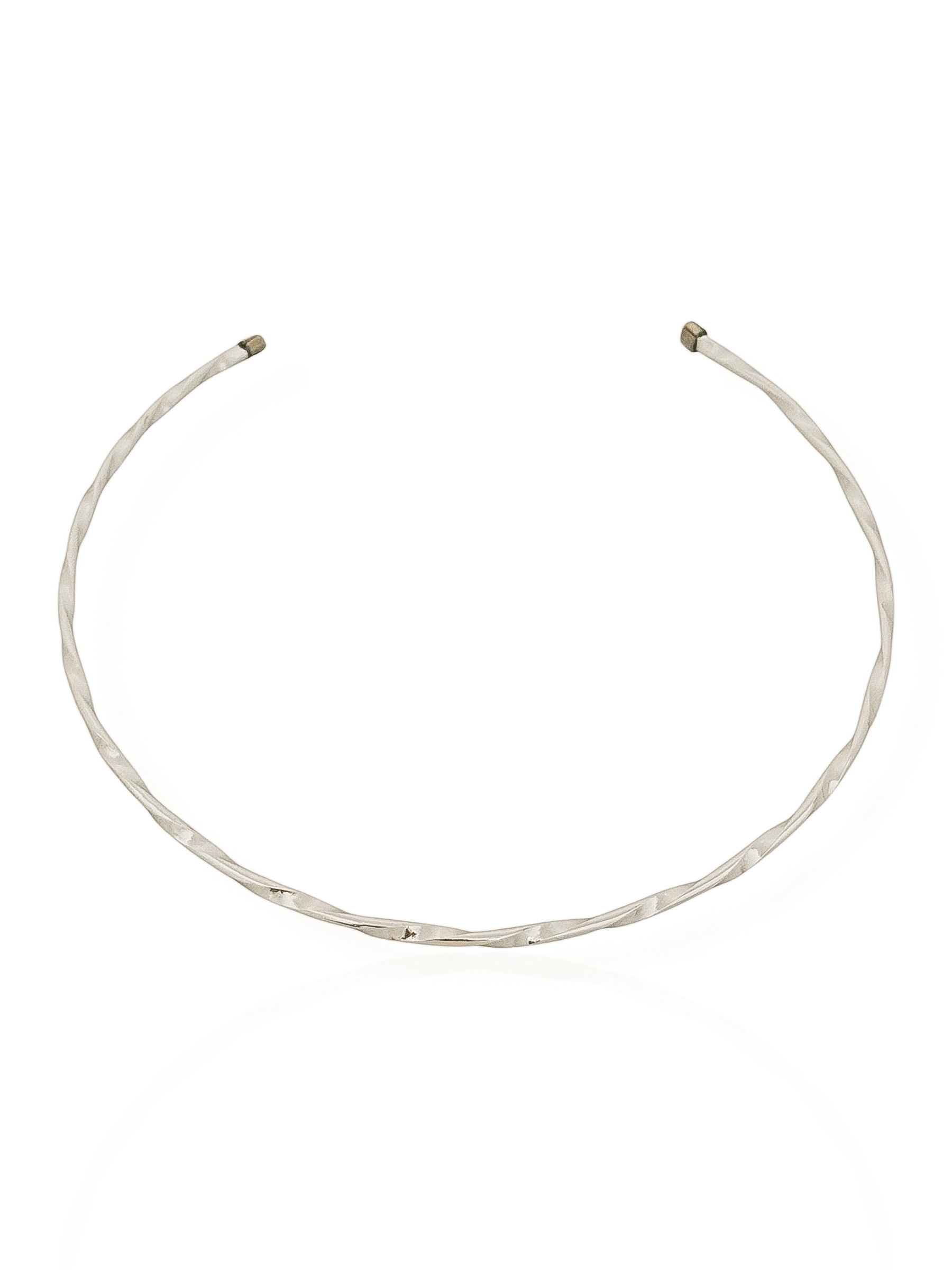 Bracelete de Bíceps Folheado a Prata Torcido