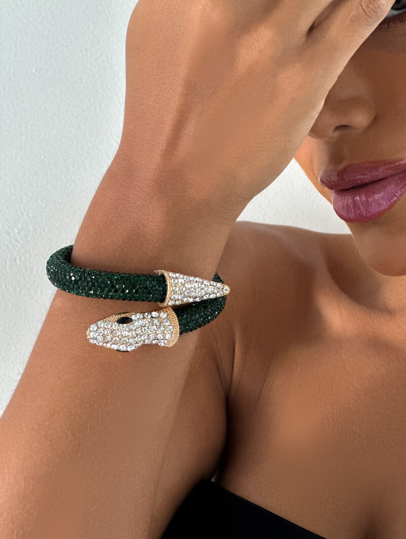 Bracelete de Serpente Cravejado