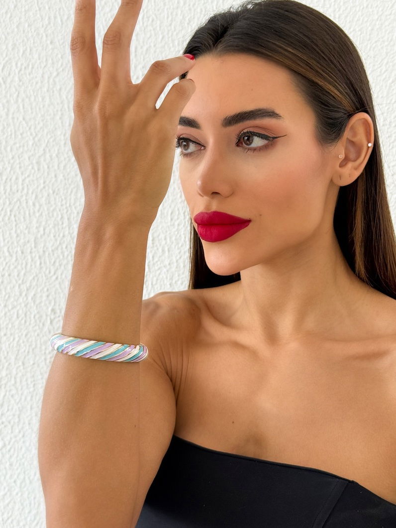 Bracelete Folheado a Ouro 18k Color Resinado