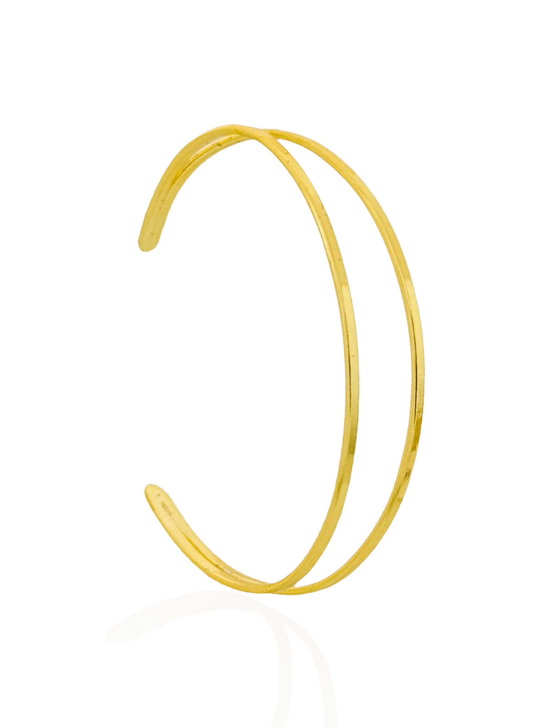 Bracelete Folheado a Ouro 18k Aro Dois Fios