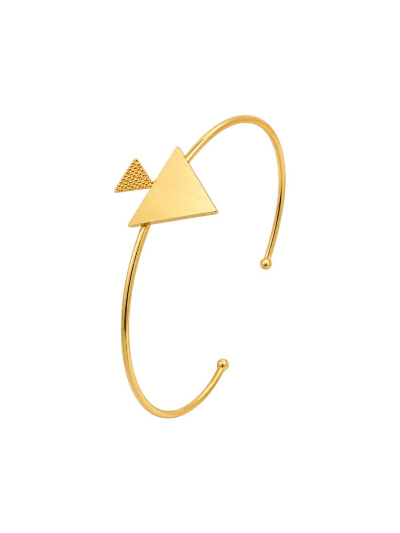 Bracelete Folheado a Ouro 18k Aro Triangulo