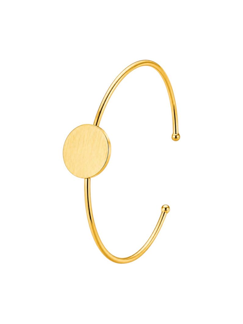 Bracelete Folheado a Ouro 18k Circulo Escovado