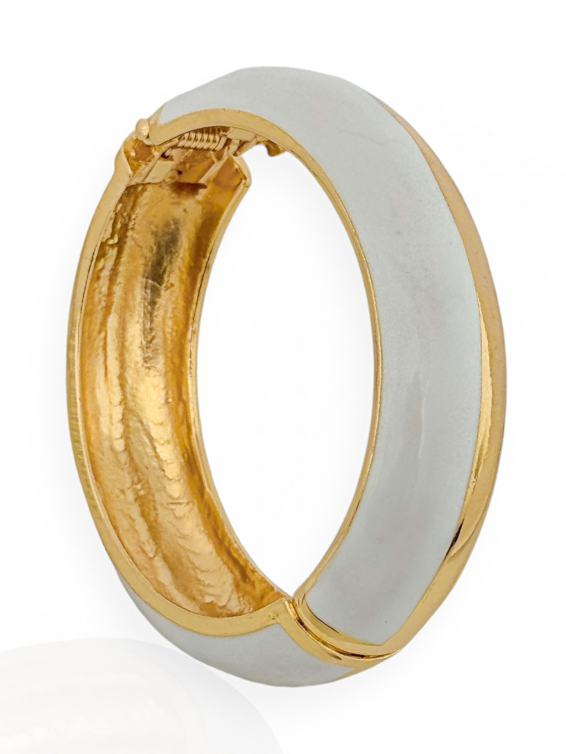 Bracelete Folheado a Ouro 18k Com Resina Liso