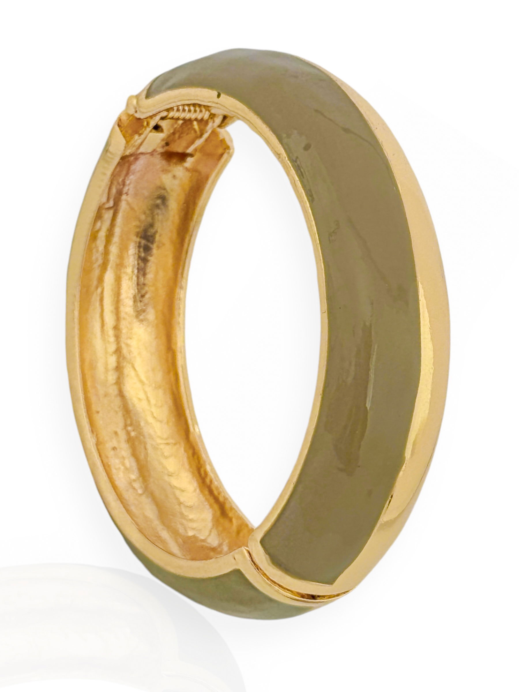 Bracelete Folheado a Ouro 18k Com Resina Liso