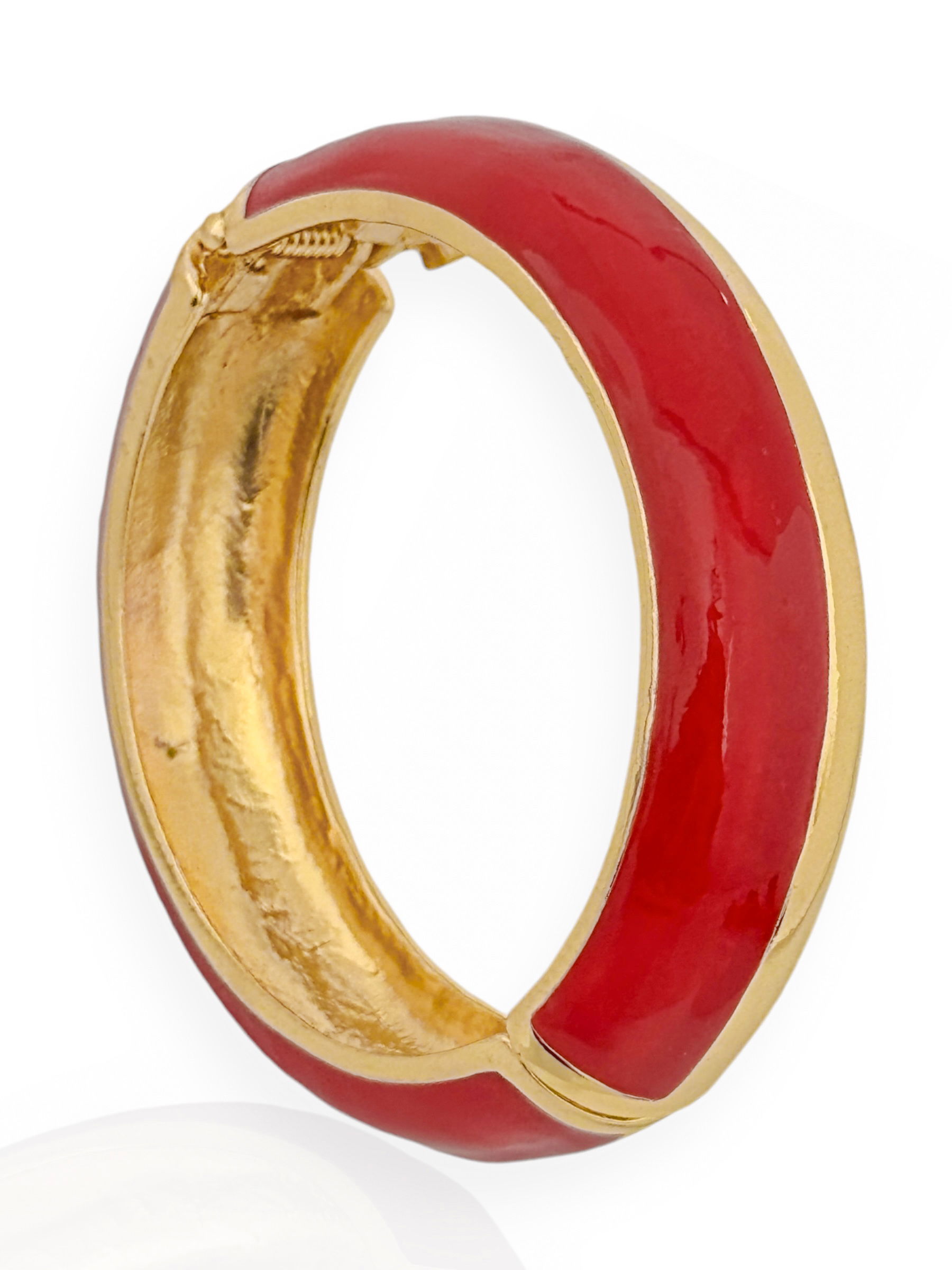 Bracelete Folheado a Ouro 18k Com Resina Liso