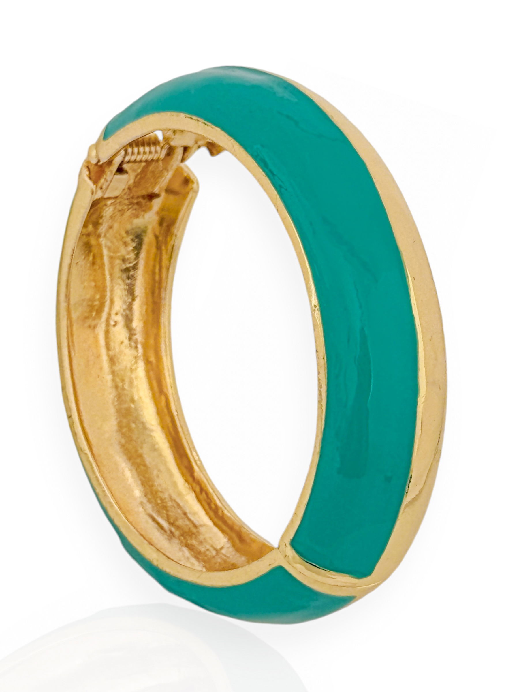 Bracelete Folheado a Ouro 18k Com Resina Liso