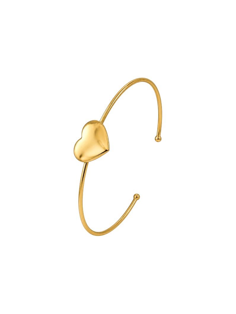 Bracelete Folheado a Ouro 18k Coração Liso