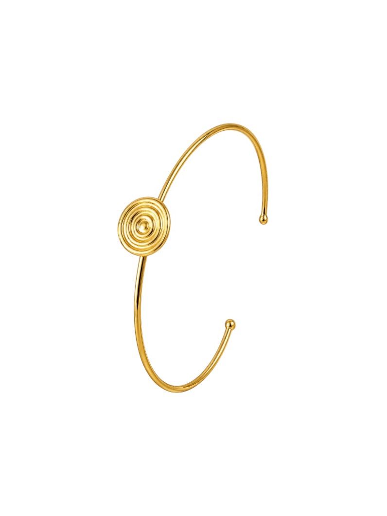 Bracelete Folheado a Ouro 18k Design Espiral