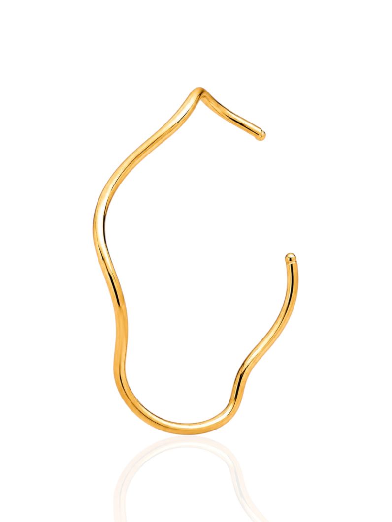 Bracelete Folheado a Ouro 18k Design Ondulado