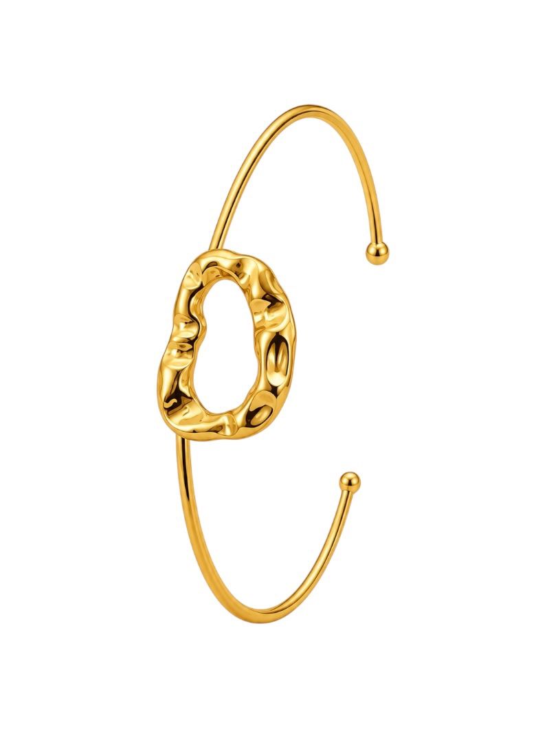 Bracelete Folheado a Ouro 18k Design Organico