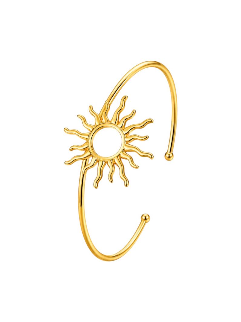 Bracelete Folheado a Ouro 18k Design Sol