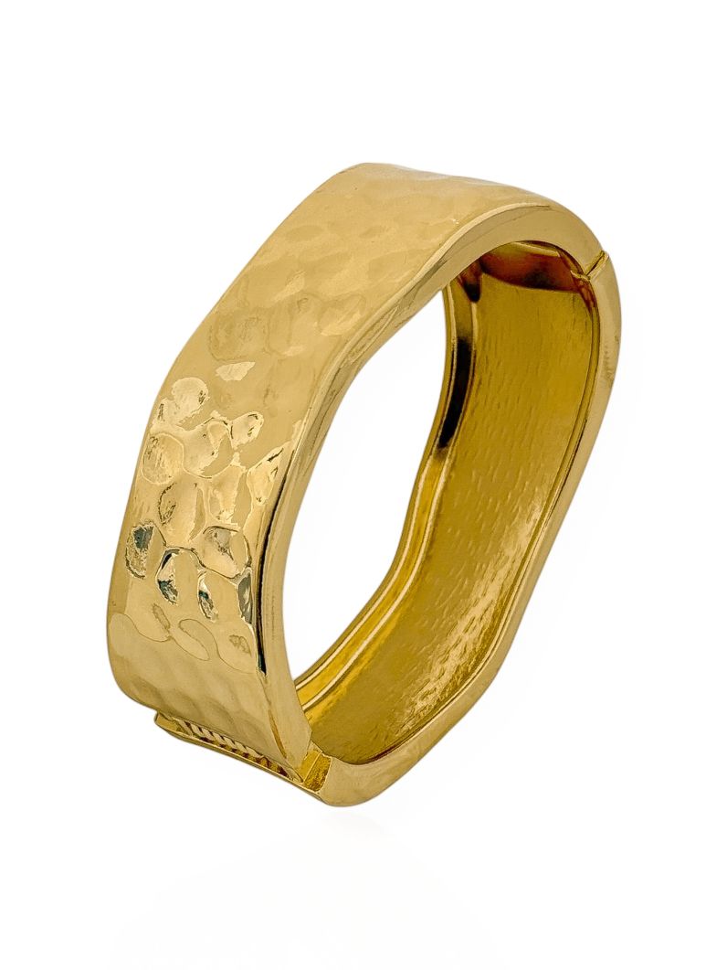 Bracelete Folheado a Ouro 18k Design Texturizado