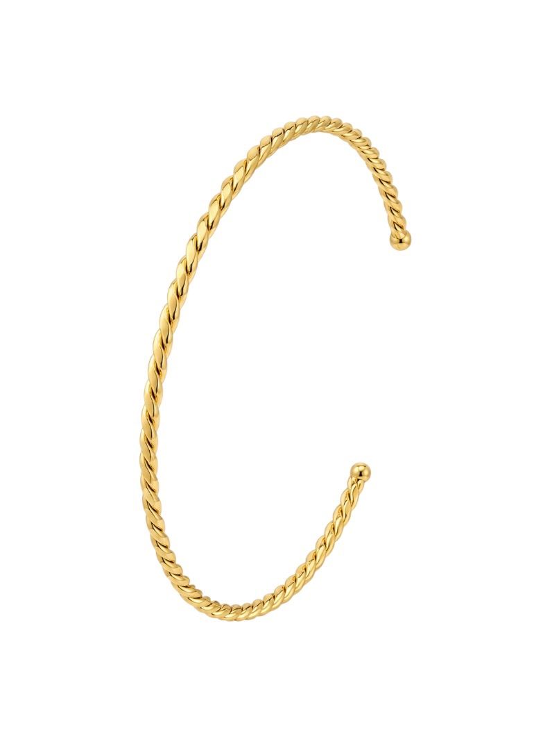 Bracelete Folheado a Ouro 18k Design Trançado