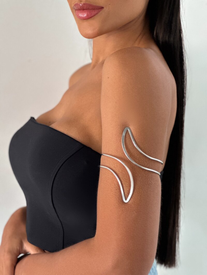 Bracelete Folheado a Ouro 18K e a Prata Regulável Design Moderno