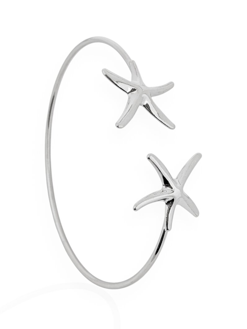 Bracelete Folheado a Ouro 18k e Prata 925 Estrela do Mar Lisa