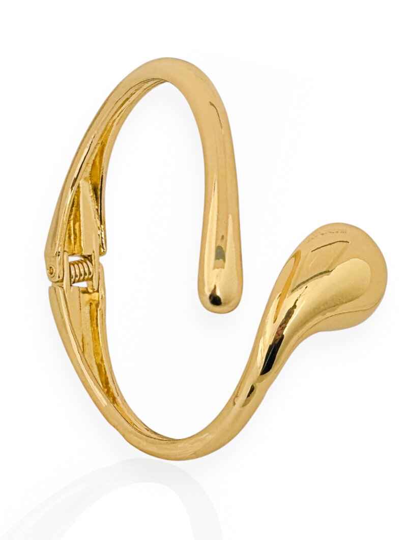 Bracelete Folheado a Ouro 18k e Prata 925 Gota Lisa