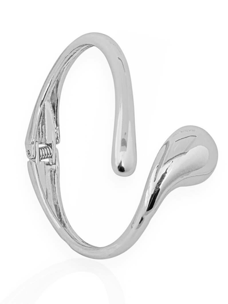 Bracelete Folheado a Ouro 18k e Prata 925 Gota Lisa