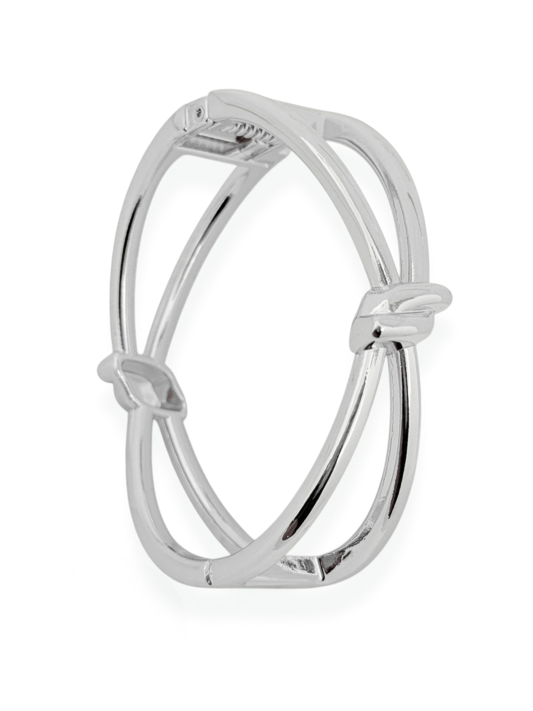 Bracelete Folheado a Ouro 18k e Prata Aço Inoxidável Design Nó