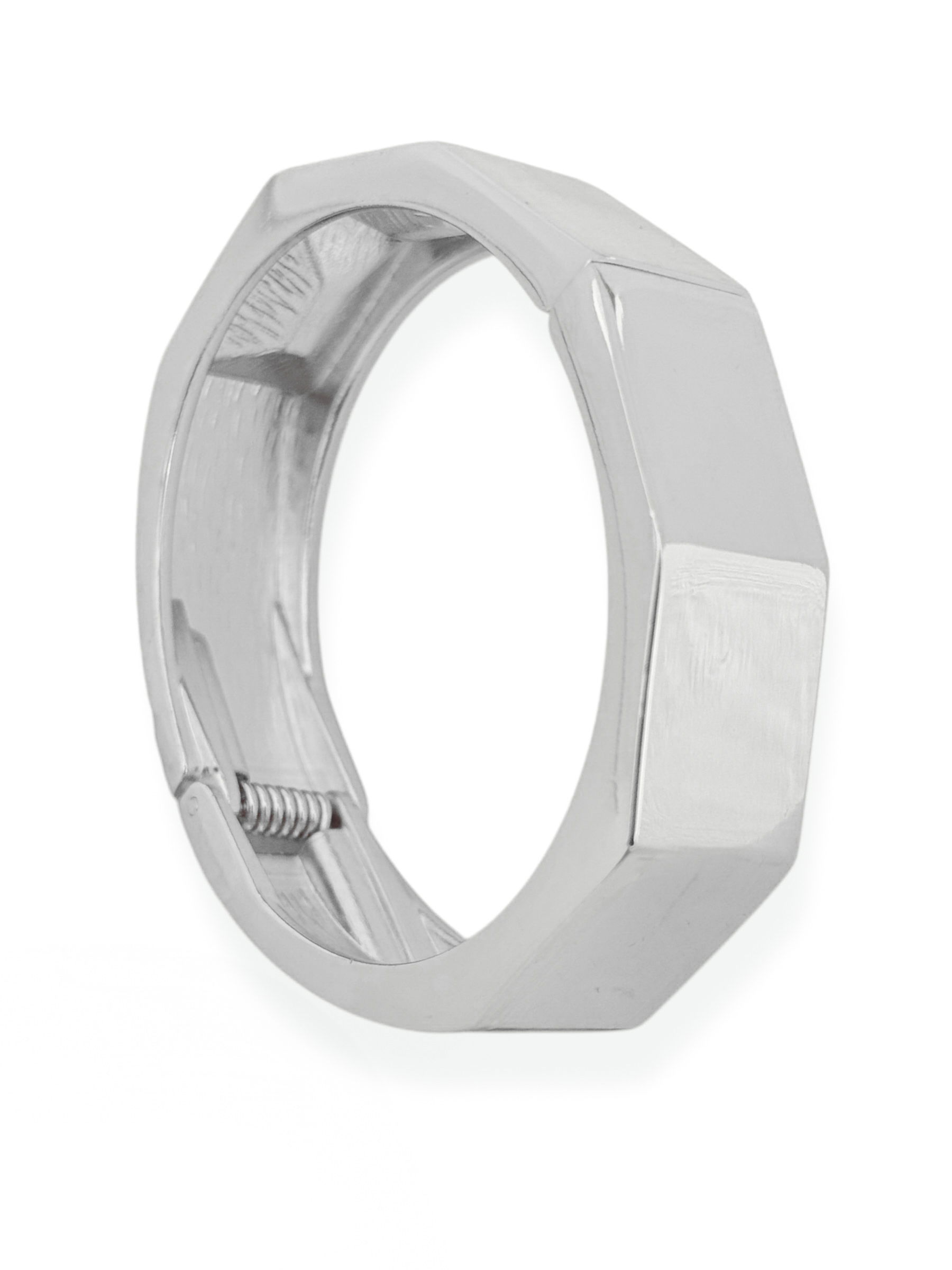 Bracelete Folheado a Ouro 18k e Prata Aço Inoxidável Formato Geométrico