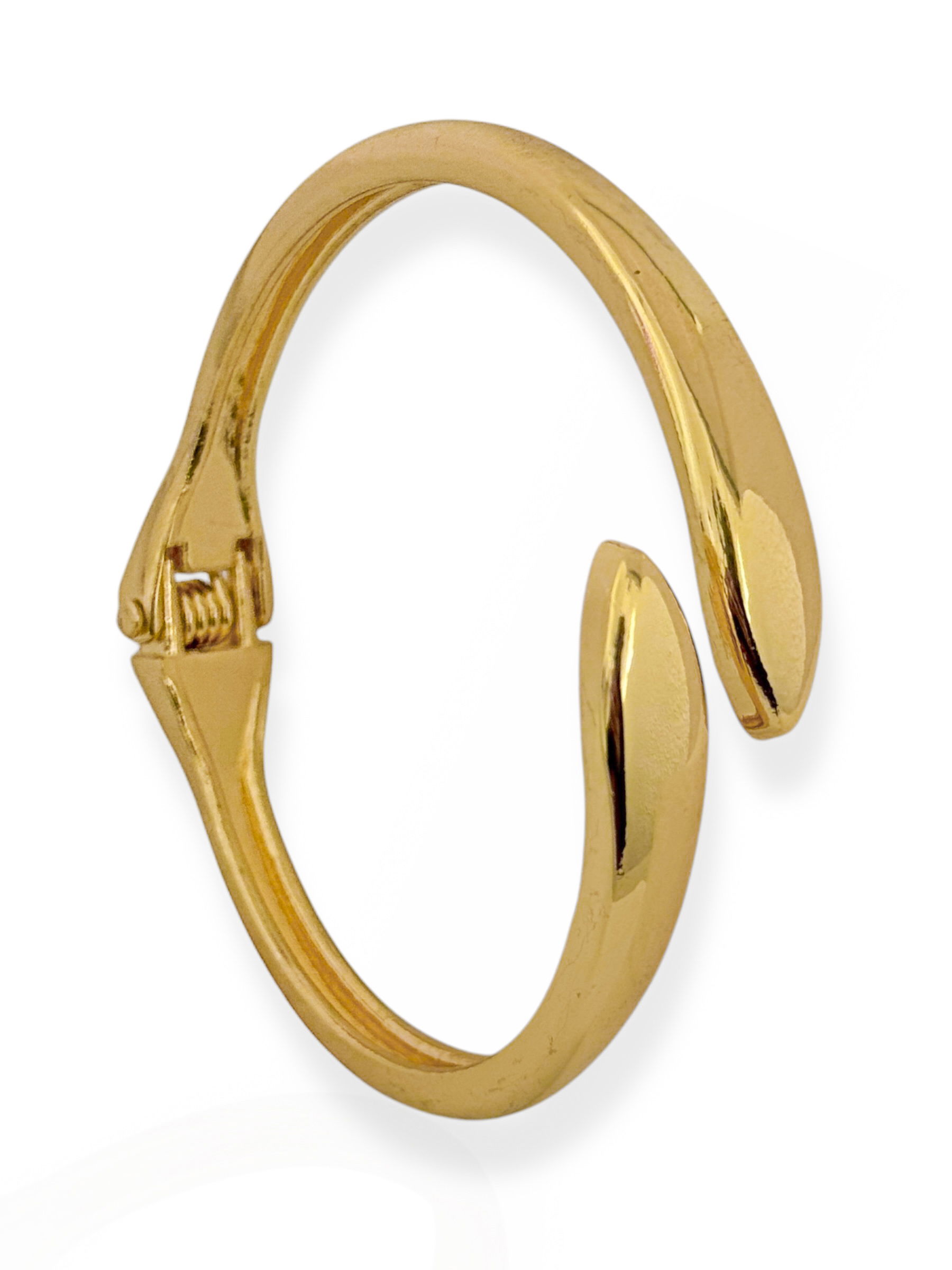 Bracelete Folheado a Ouro 18k e Prata Aço Inoxidável Liso