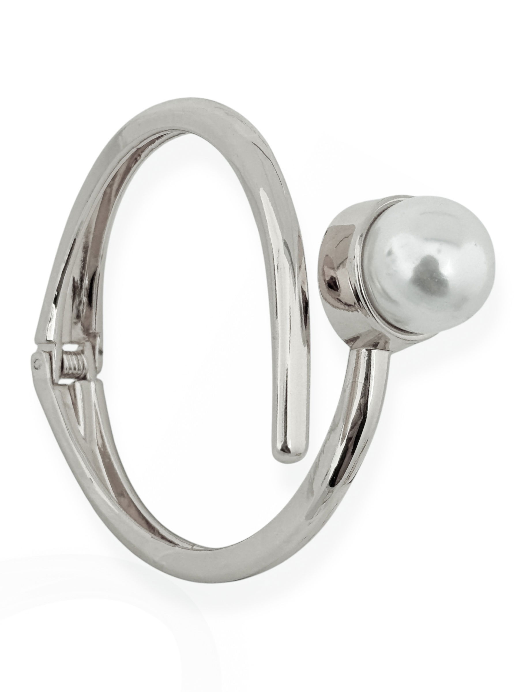 Bracelete Folheado a Ouro 18k e Prata Aro Com Pérola