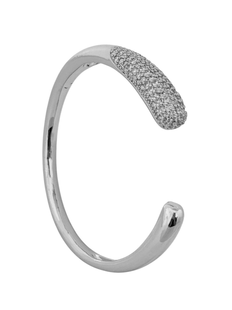 Bracelete Folheado a Prata Aro Com Zircônia