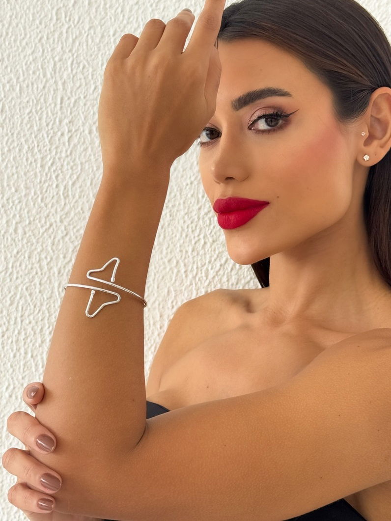 Bracelete Folheado a Ouro 18k e Prata Aro Coração
