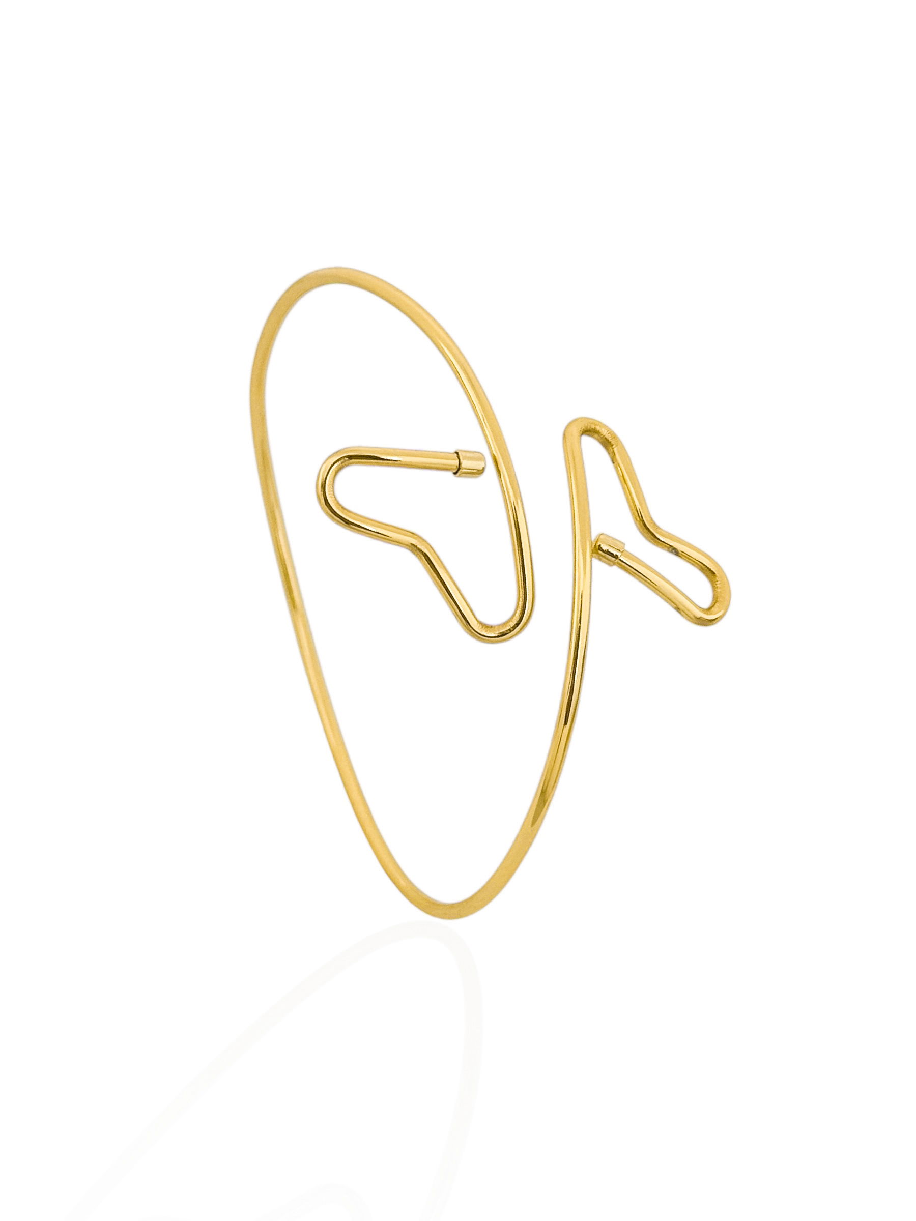Bracelete Folheado a Ouro 18k e Prata Aro Coração