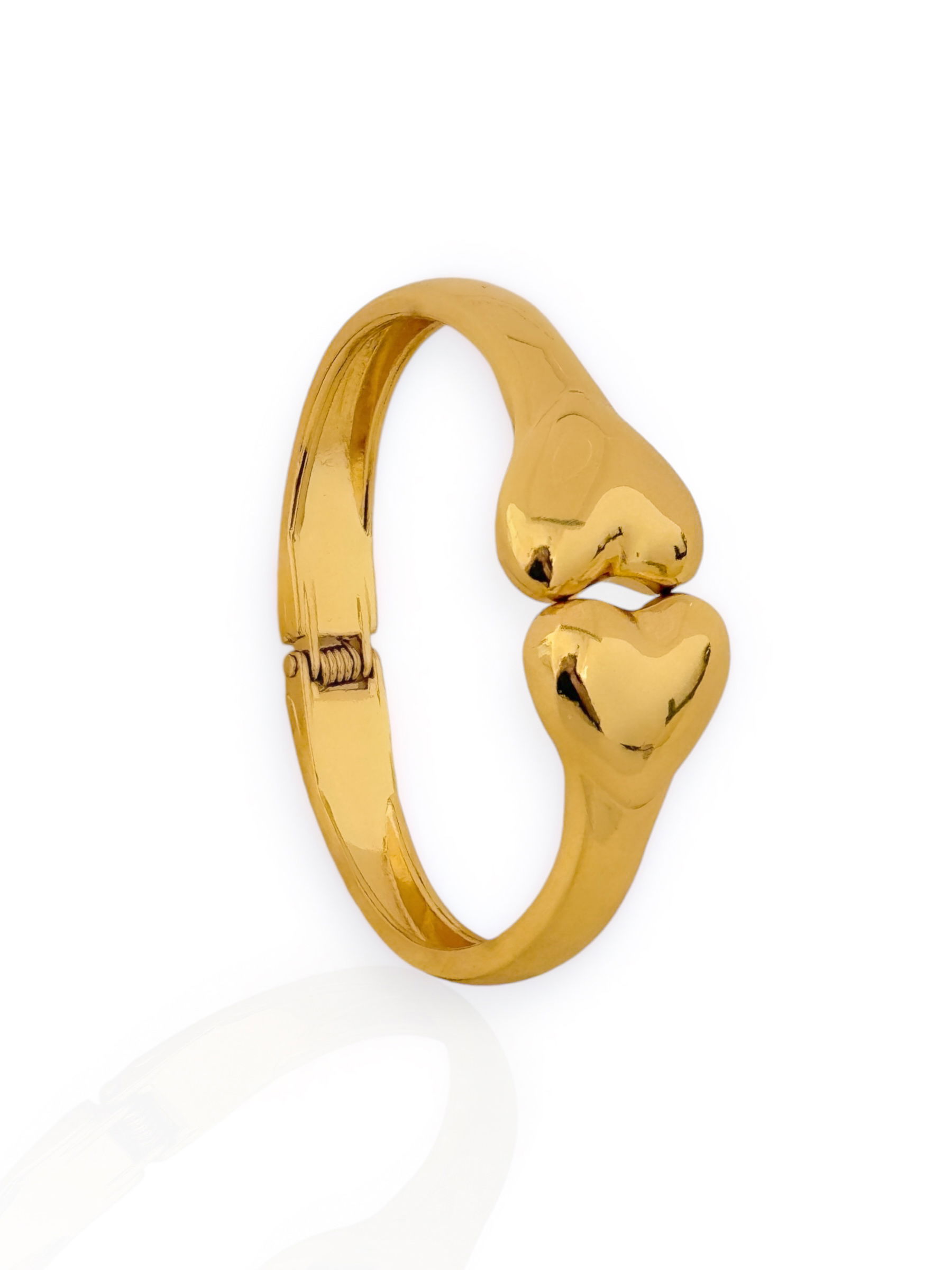 Bracelete Folheado a Ouro 18k e Prata Aro Coração Liso