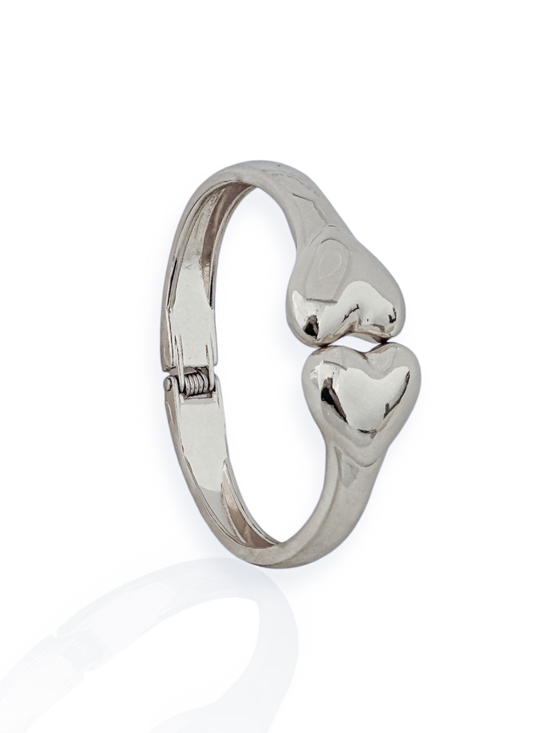 Bracelete Folheado a Ouro 18k e Prata Aro Coração Liso