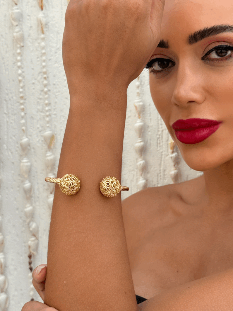 Bracelete Folheado a Ouro 18k e Prata Aro Daphne