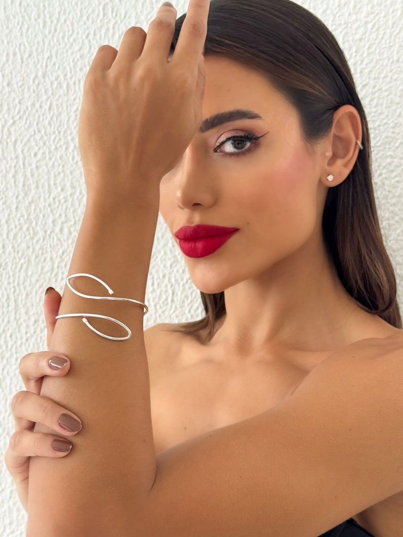 Bracelete Folheado a Ouro 18k e Prata Aro Design Folhas