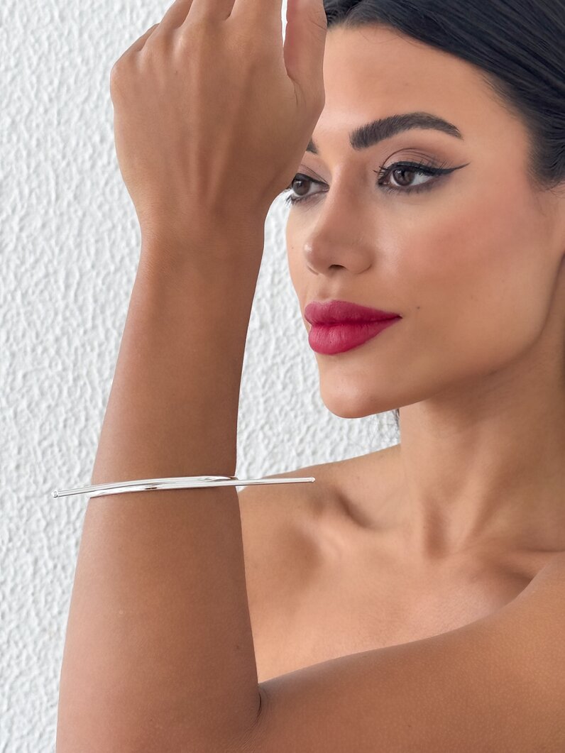 Bracelete Folheado a Ouro 18k e Prata Aro Dois fios