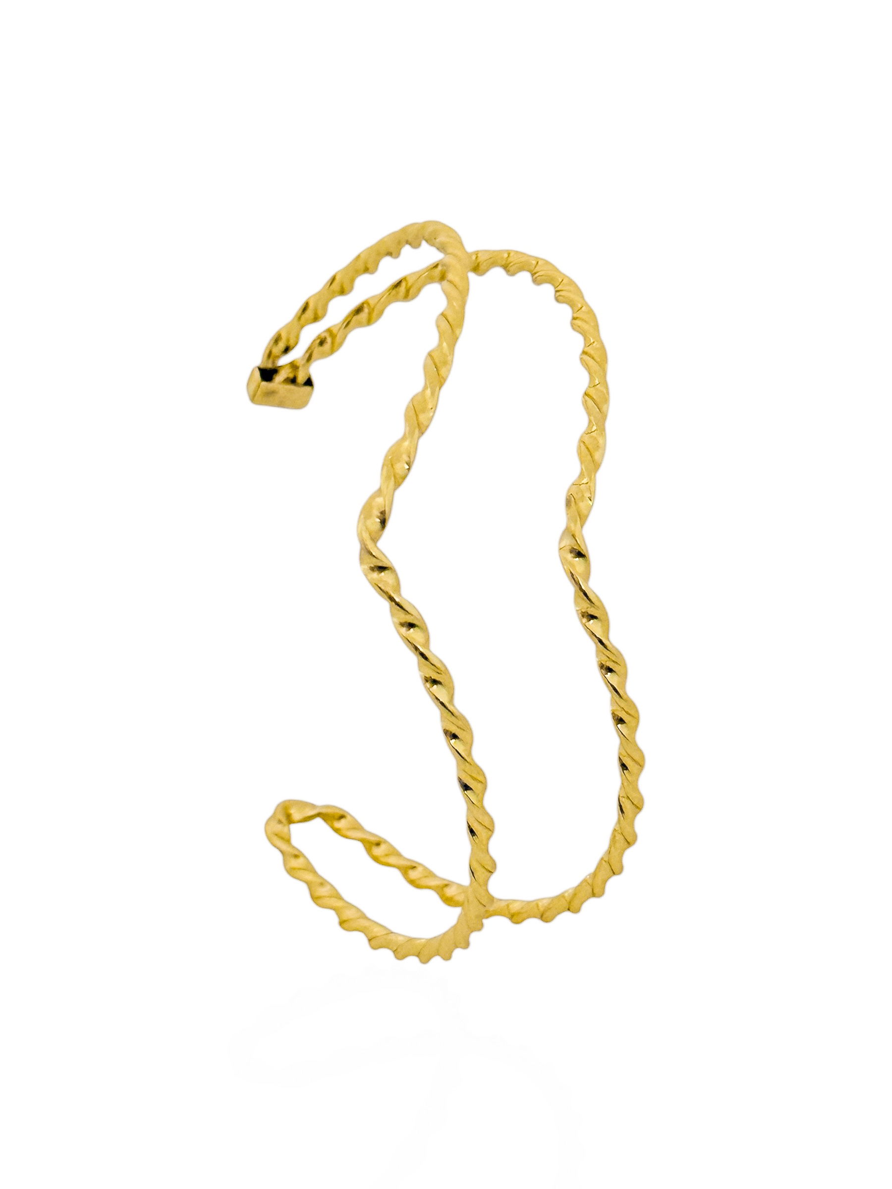 Bracelete Folheado a Ouro 18k e Prata Aro Duplo Torcido