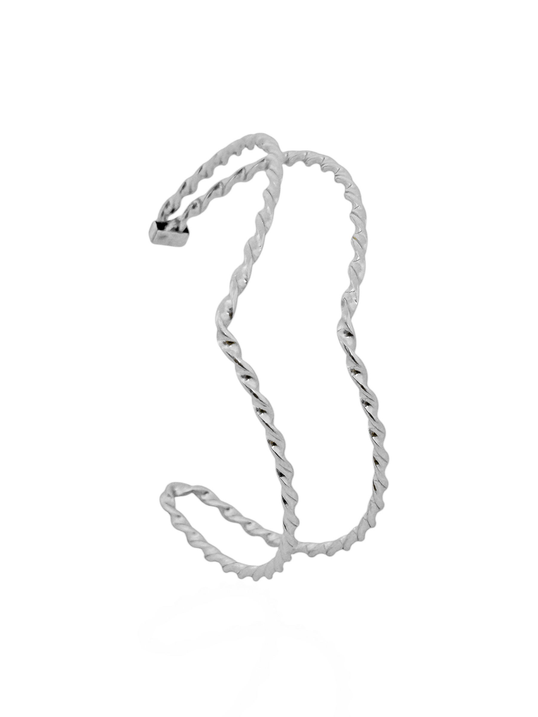 Bracelete Folheado a Ouro 18k e Prata Aro Duplo Torcido