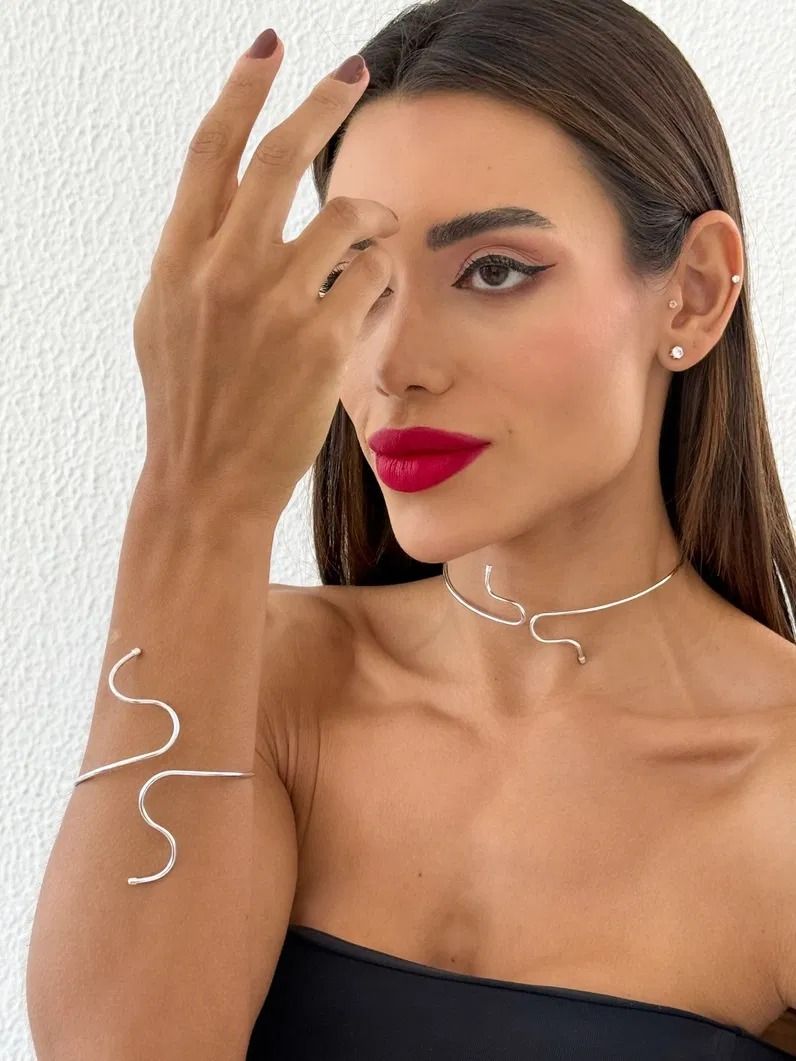 Bracelete Folheado a Ouro 18k e Prata Aro Fio Ondulado