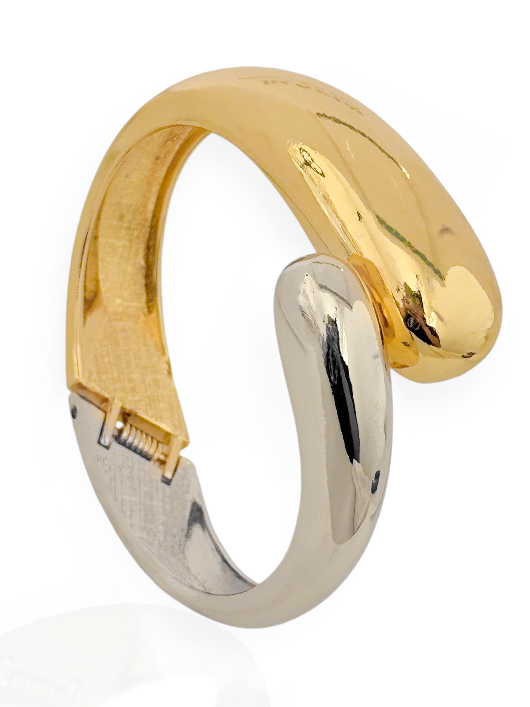 Bracelete Folheado a Ouro 18k e Prata Aro Gota Mix Banho