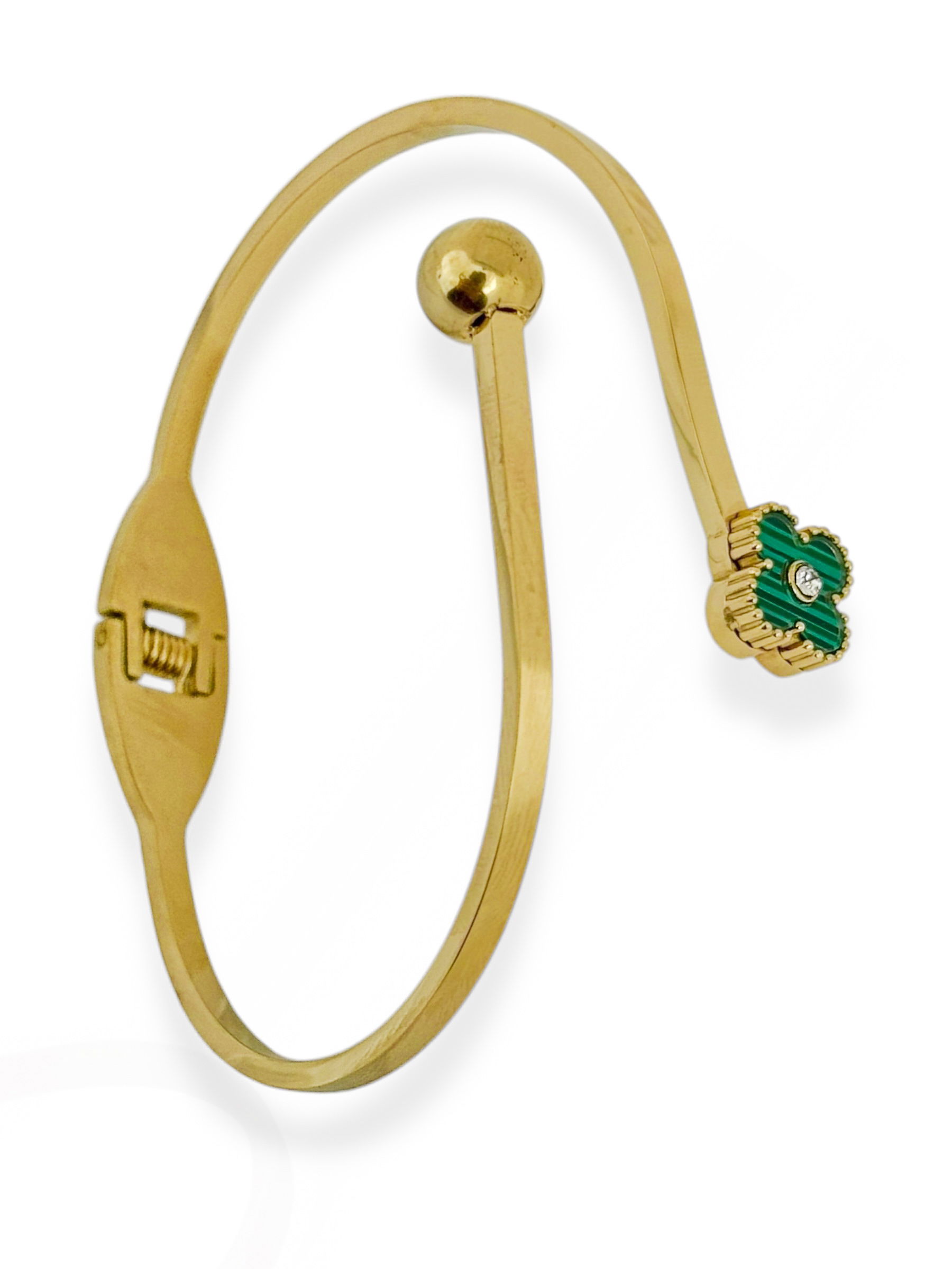 Bracelete Folheado a Ouro 18k e Prata Aro Inspiração Virginia e Esfera